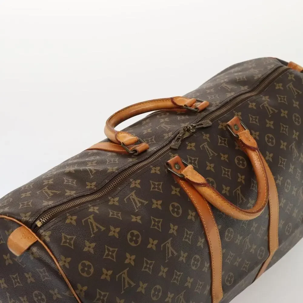 Louis Vuitton Monogram Keepall 60 Travel Bag Brown